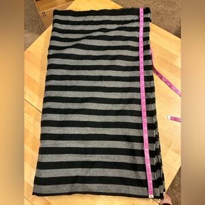 Striped Black and Gray Herringbone Fabric